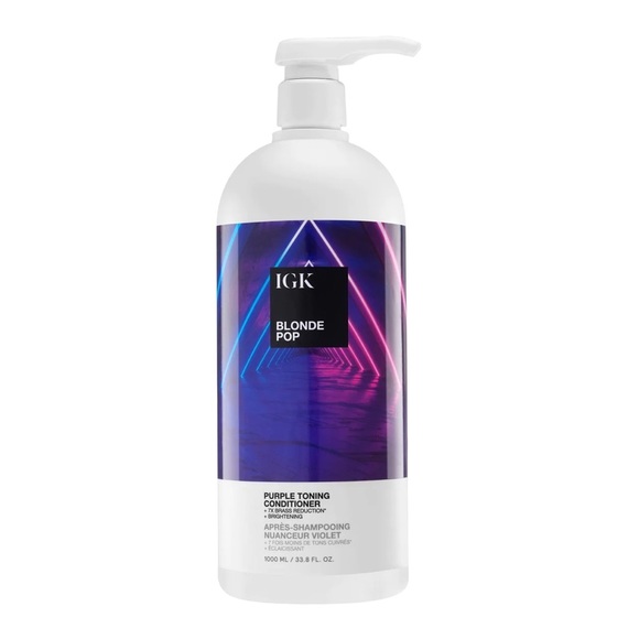 IGK Blonde Pop Purple Toning Conditioner (Liter) - Picture 2 of 12